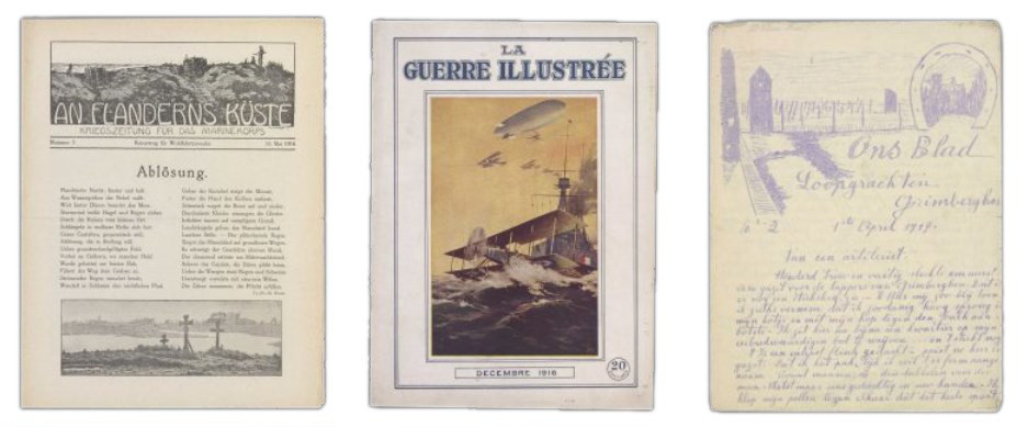 Samples of Newspaper Frontpages from World War I